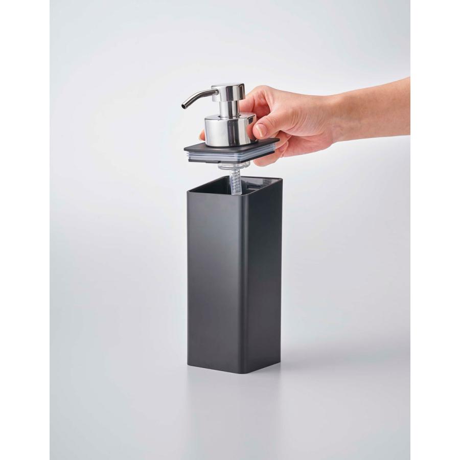 泡ソープディスペンサー 正規品 TOWER タワー マグネットツーウェイディスペンサー 泡タイプ マグネット 浴室 快適 便利 泡ディスペンサー 山崎実業 ブラック | tower | 06