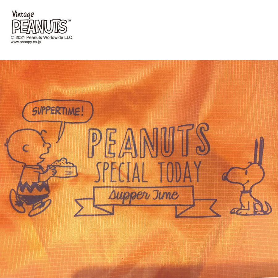 エコバッグ ルートート IP.ルーショッパーミッドリフティー.ピーナッツ-6U スヌーピー コンビニ用エコバッグ マチ広 折りたたみ ROOTOTE オレンジ | ROOTOTE | 03