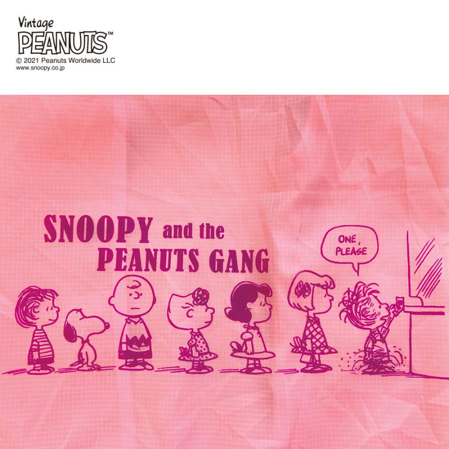 エコバッグ ルートート IP.ルーショッパーミッドリフティー.ピーナッツ-6U スヌーピー コンビニ用エコバッグ マチ広 折りたたみ ROOTOTE ピンク | ROOTOTE | 03