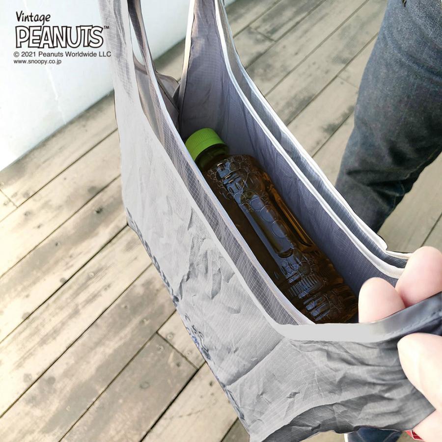 エコバッグ ルートート IP.ルーショッパーミッドリフティー.ピーナッツ-6U スヌーピー コンビニ用エコバッグ マチ広 折りたたみ ROOTOTE ピンク | ROOTOTE | 05