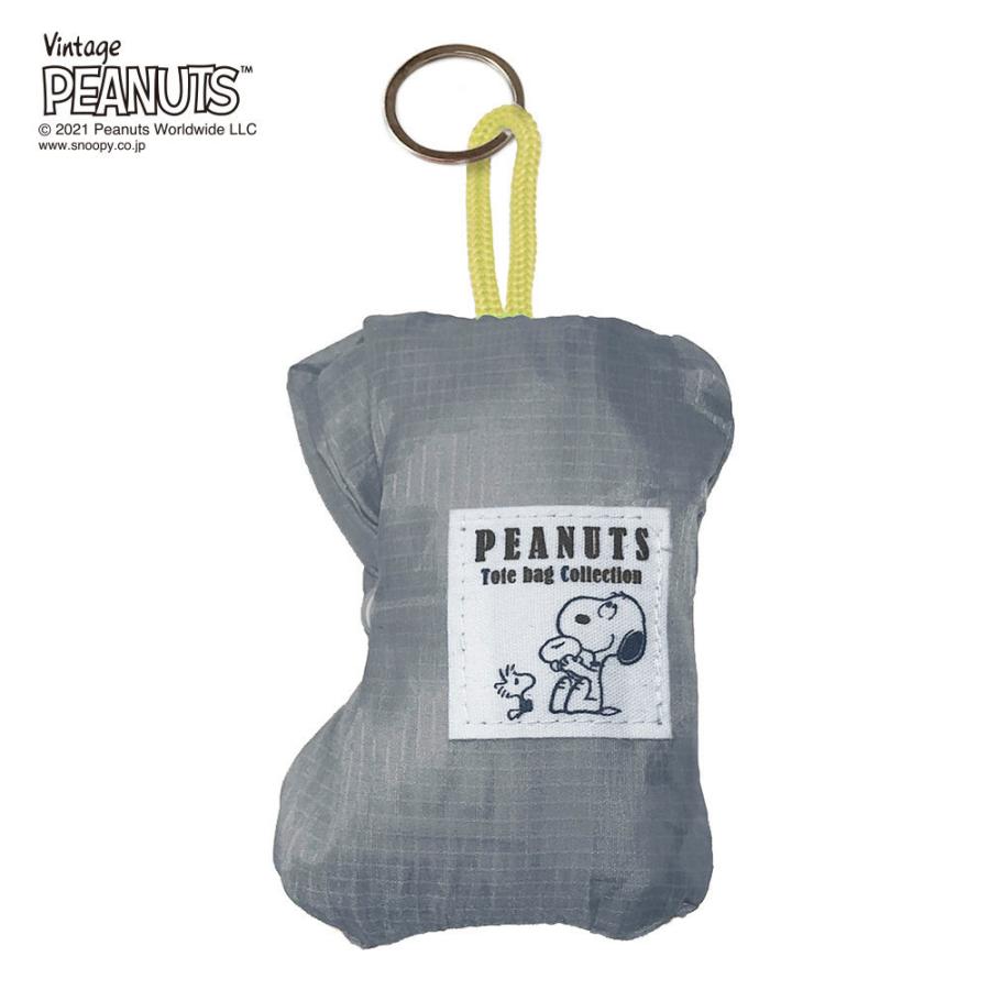 エコバッグ ルートート IP.ルーショッパーミッドリフティー.ピーナッツ-6U スヌーピー コンビニ用エコバッグ マチ広 折りたたみ ROOTOTE グレー | ROOTOTE | 02