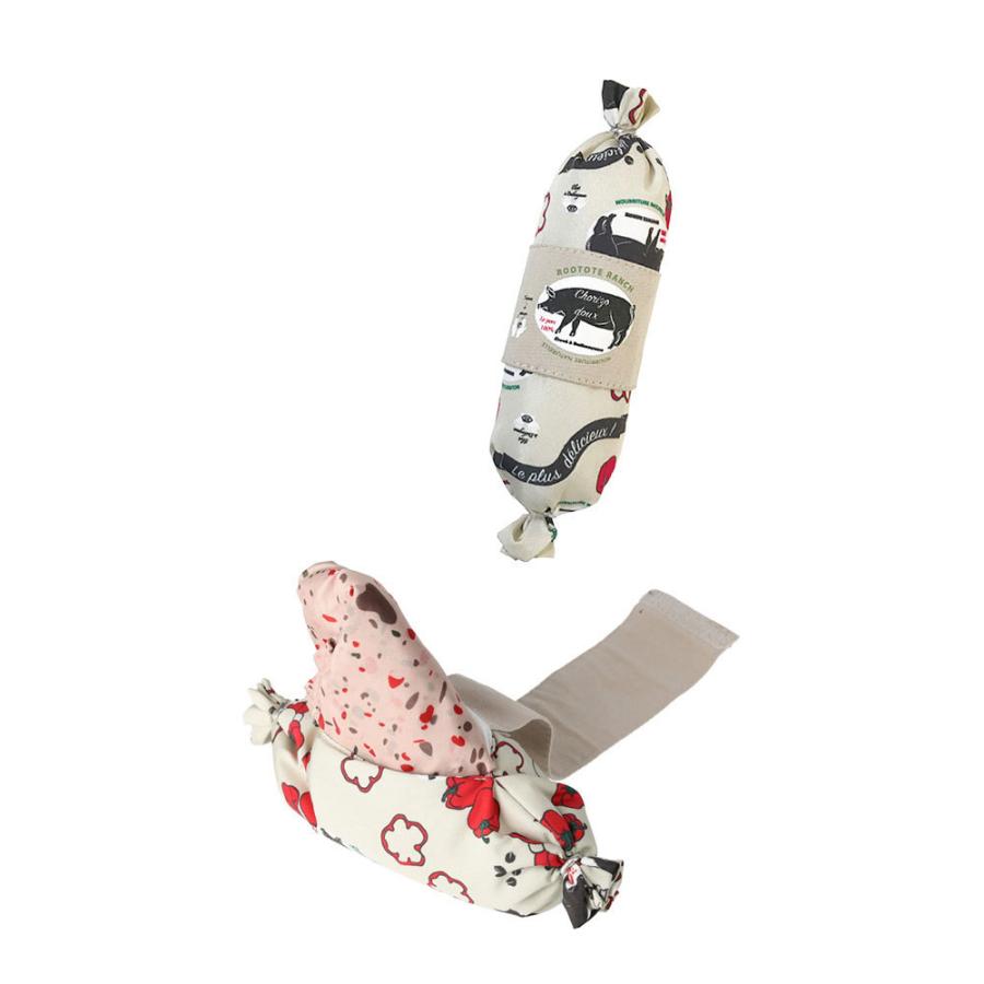 エコバッグ ルートート EU.ルーショッパーエピスリー フランス 肉屋 食料品 面白い カバー付き 折りたたみ ROOTOTE パプリカソーセージ | ROOTOTE | 02