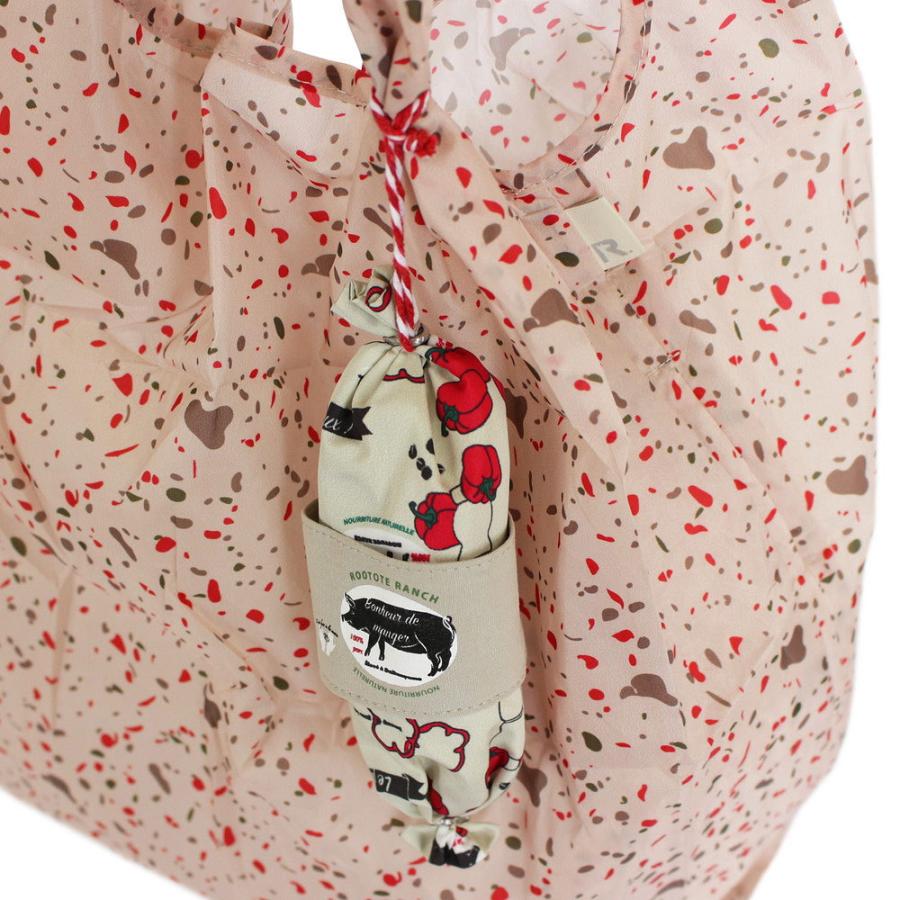 エコバッグ ルートート EU.ルーショッパーエピスリー フランス 肉屋 食料品 面白い カバー付き 折りたたみ ROOTOTE パプリカソーセージ | ROOTOTE | 05