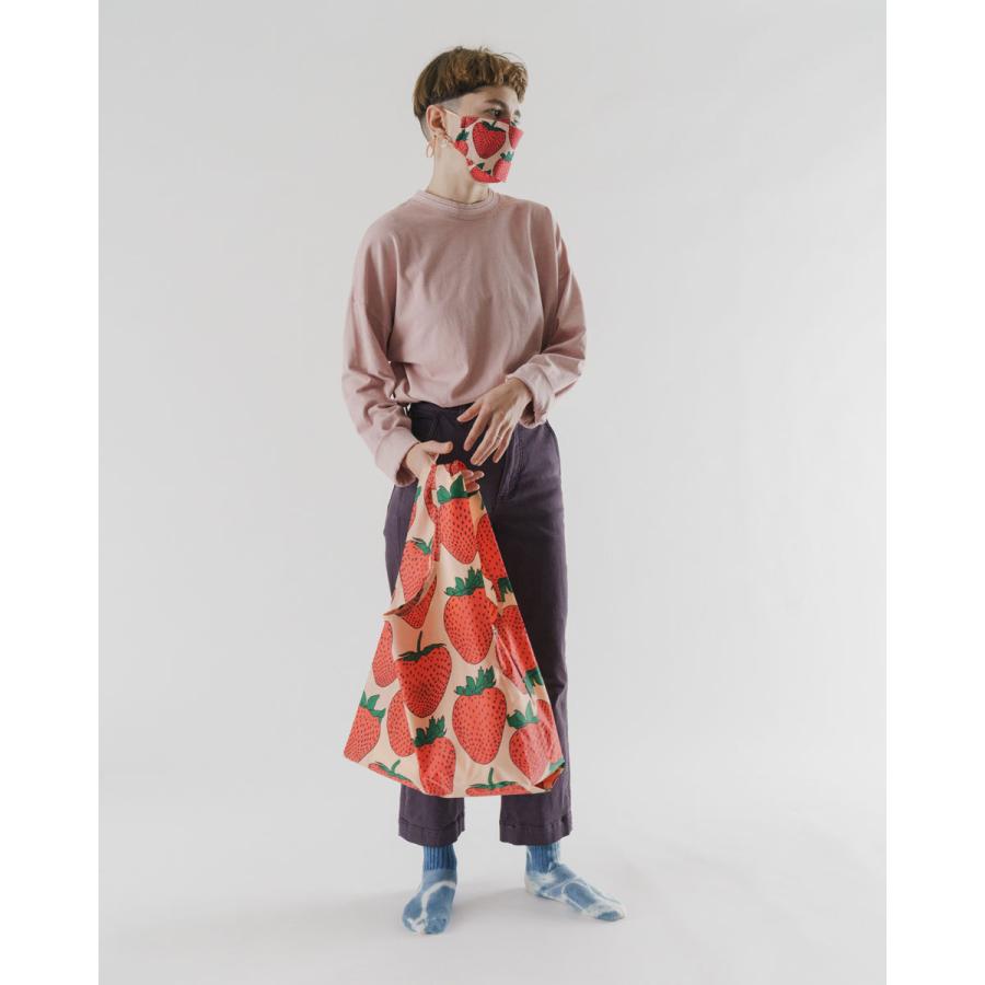 エコバッグ BAGGU 正規品 STANDARD BAGGU 復刻モデル レジ袋 コンパクト ポーチ付き 折りたたみ ショッピングバッグ バグゥ ストロベリー | BAGGU | 01