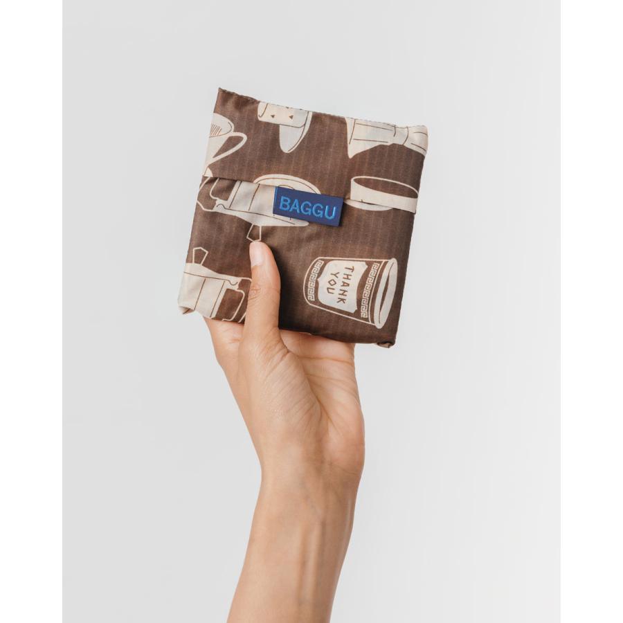 エコバッグ BAGGU 正規品 STANDARD BAGGU 復刻モデル レジ袋 コンパクト ポーチ付き 折りたたみ ショッピングバッグ バグゥ コーヒー 日本限定 | BAGGU | 02