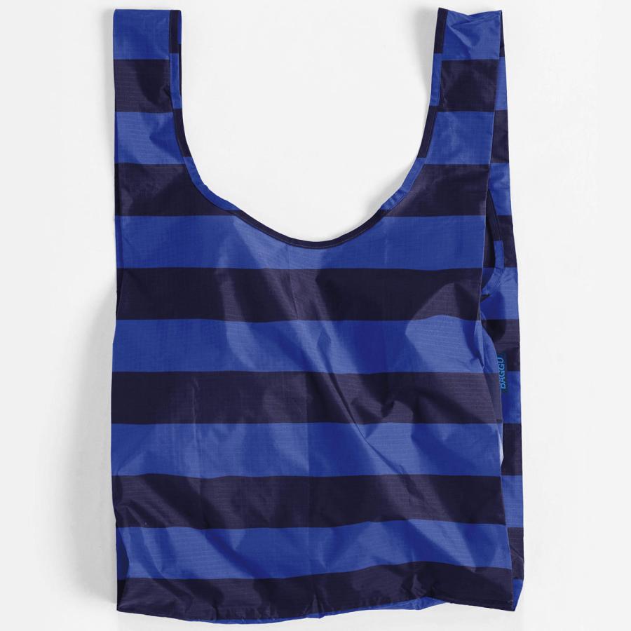 エコバッグ BAGGU 正規品 STANDARD BAGGU 復刻モデル レジ袋 コンパクト ポーチ付き 折りたたみ ショッピングバッグ バグゥ ブルーストライプ 日本限定 | BAGGU