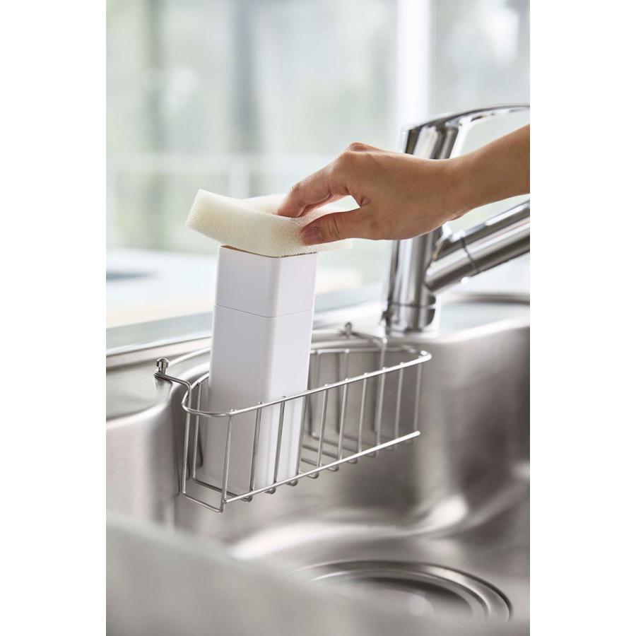 ソープディスペンサー 正規品 TOWER タワー 片手で出せるディスペンサー シンプル 洗剤 アルコール化粧水 ソープボトル 詰め替え用ボトル 山崎実業 ホワイト | tower | 04