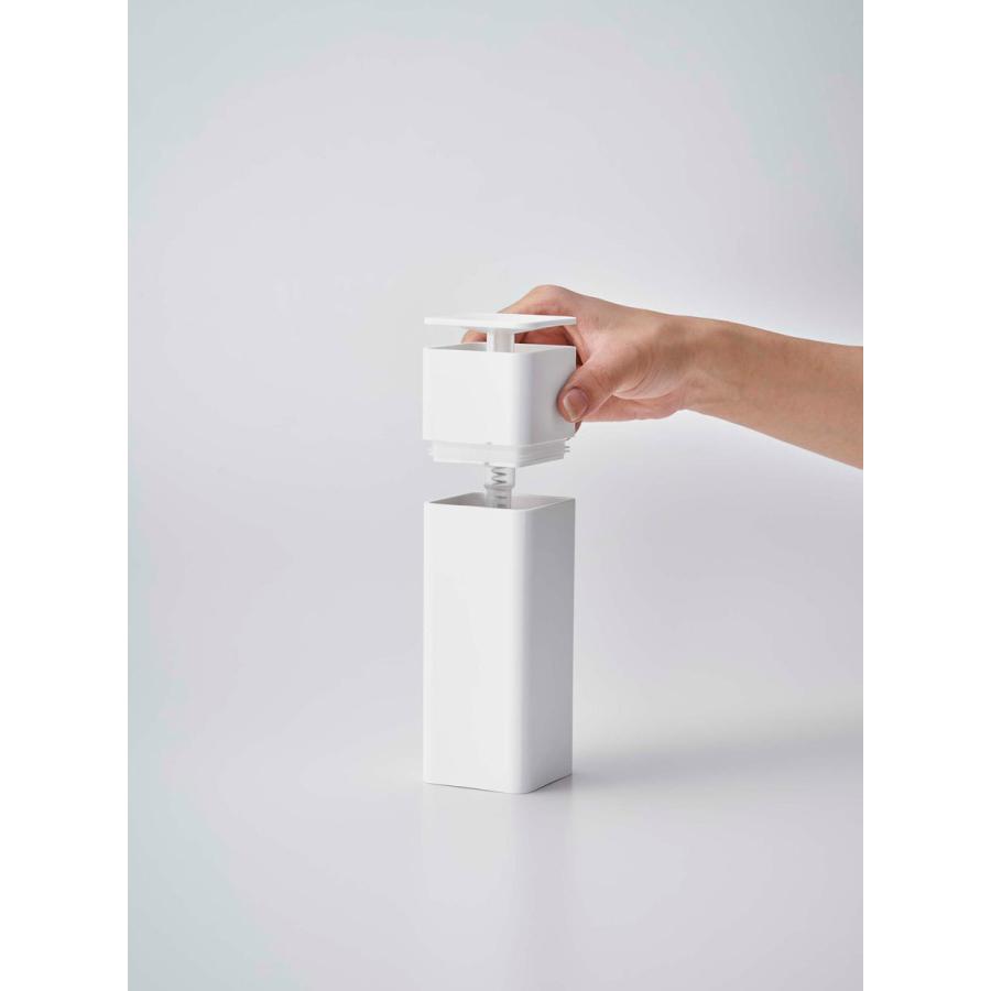 ソープディスペンサー 正規品 TOWER タワー 片手で出せるディスペンサー シンプル 洗剤 アルコール化粧水 ソープボトル 詰め替え用ボトル 山崎実業 ホワイト | tower | 06