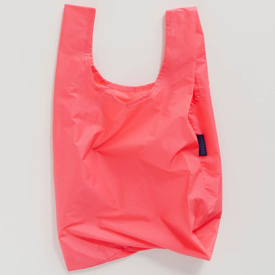 エコバッグ BAGGU 正規品 BABY BAGGU レジ袋 ポーチ付き 小さめ シンプル 折りたたみ ショッピングバッグ バグゥ 無地 ウォーターメロンピンク | BAGGU