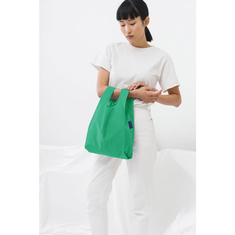 エコバッグ BAGGU 正規品 BABY BAGGU レジ袋 ポーチ付き 小さめ シンプル 折りたたみ ショッピングバッグ バグゥ 無地 グリーンアゲート | BAGGU | 01