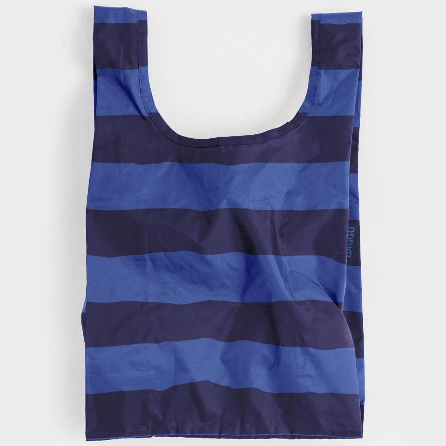 エコバッグ BAGGU 正規品 BABY BAGGU 復刻モデル レジ袋 ポーチ付き 小さめ シンプル 折りたたみ ショッピングバッグ バグゥ ブルーストライプ | BAGGU