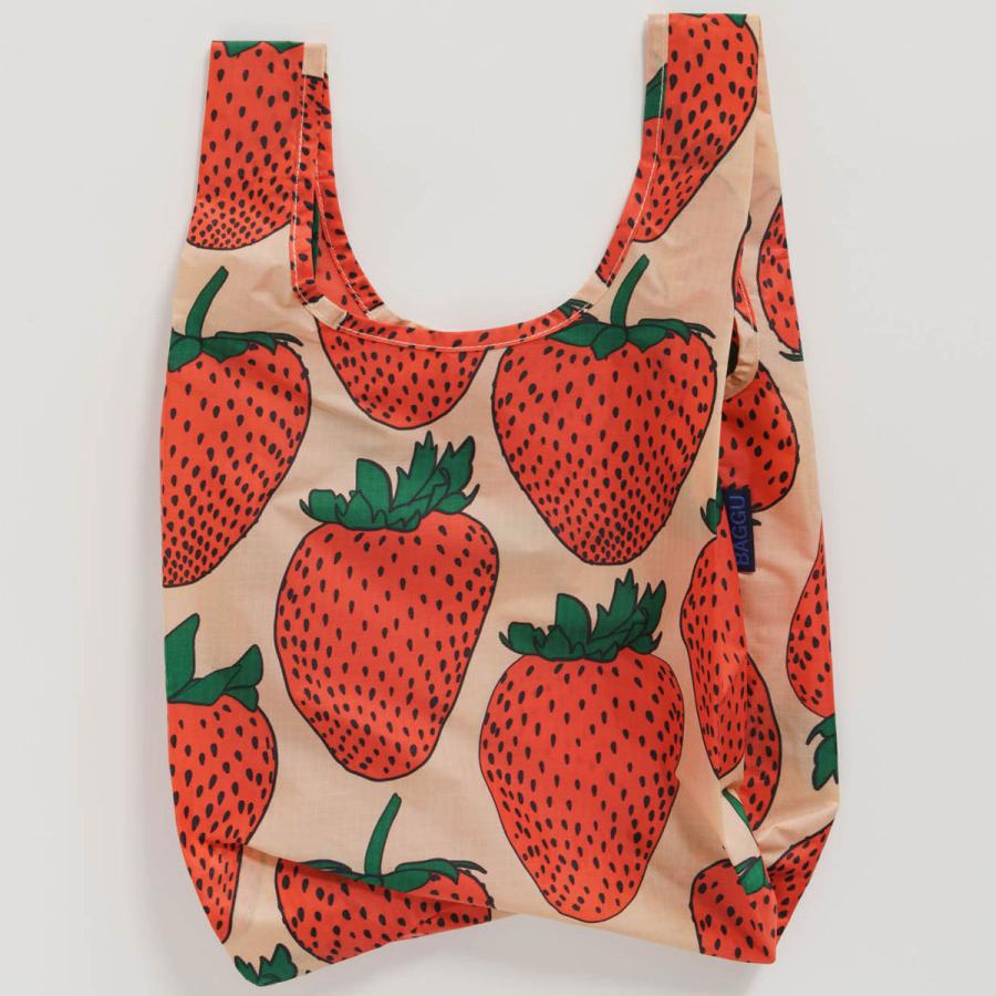 エコバッグ BAGGU 正規品 BABY BAGGU 復刻モデル レジ袋 ポーチ付き 小さめ シンプル 折りたたみ ショッピングバッグ バグゥ ストロベリー | BAGGU