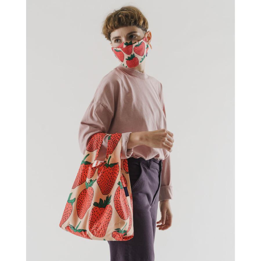 エコバッグ BAGGU 正規品 BABY BAGGU 復刻モデル レジ袋 ポーチ付き 小さめ シンプル 折りたたみ ショッピングバッグ バグゥ ストロベリー | BAGGU | 01