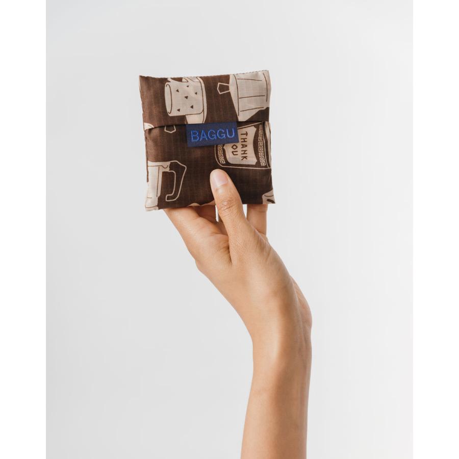 エコバッグ BAGGU 正規品 BABY BAGGU 復刻モデル レジ袋 ポーチ付き 小さめ シンプル 折りたたみ ショッピングバッグ バグゥ コーヒー | BAGGU | 02