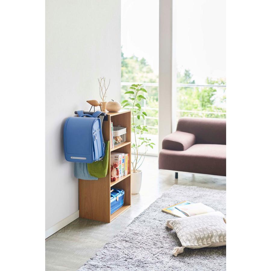 正規品スーパーsale 店内全品キャンペーン ランドセルラック 山崎実業 Tower カラーボックス横ランドセル リュックハンガー シンプル 白 黒 おしゃれ 壁面収納 ランドセル収納 Yamazaki ブラック Cisama Sc Gov Br