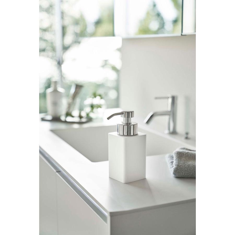 ソープディスペンサー 正規品 TOWER タワー 詰め替え用ディスペンサー 泡タイプ 泡ソープディスペンサー シンプル 詰め替え用ボトル 山崎実業 ホワイト | tower | 01