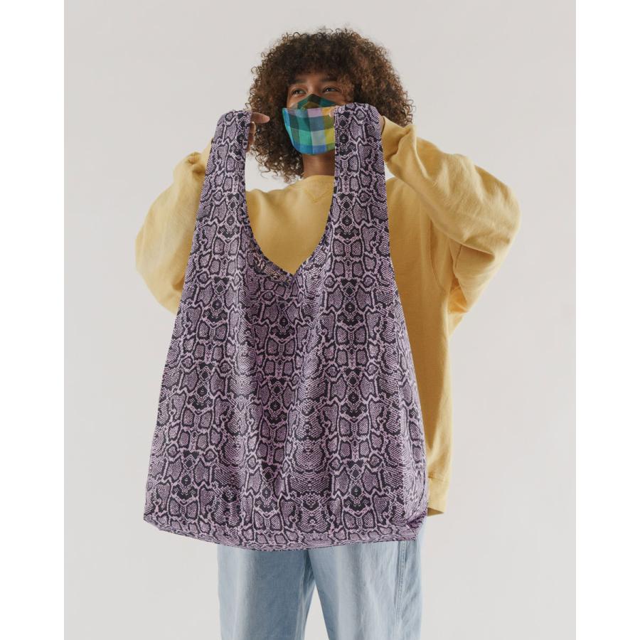 エコバッグ BAGGU 正規品 BIG BAGGU ポーチ付き 大きめ レディース メンズ ブランド 折りたたみ ショッピングバッグ バグゥ 新作 ピンクスネーク | BAGGU | 02