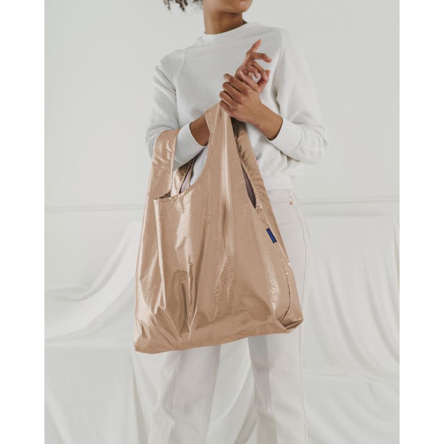 エコバッグ BAGGU 正規品 STANDARD BAGGU メタリックシリーズ コンパクト 収納ポーチ 折りたたみ バグゥ メタリックピンクゴールド | BAGGU | 01