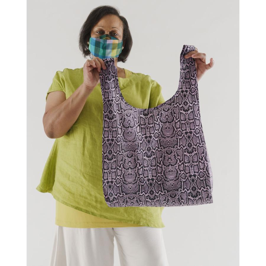 エコバッグ BAGGU 正規品 STANDARD BAGGU レジ袋 コンパクト ポーチ付き 人気ブランド 折りたたみ ショッピングバッグ バグゥ ピンクスネーク | BAGGU | 02