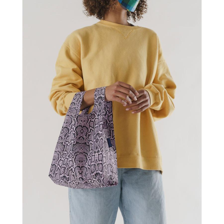 エコバッグ BAGGU 正規品 BABY BAGGU レジ袋 ポーチ付き 小さめ 人気ブランド 折りたたみ ショッピングバッグ バグゥ ピンクスネーク | BAGGU | 01