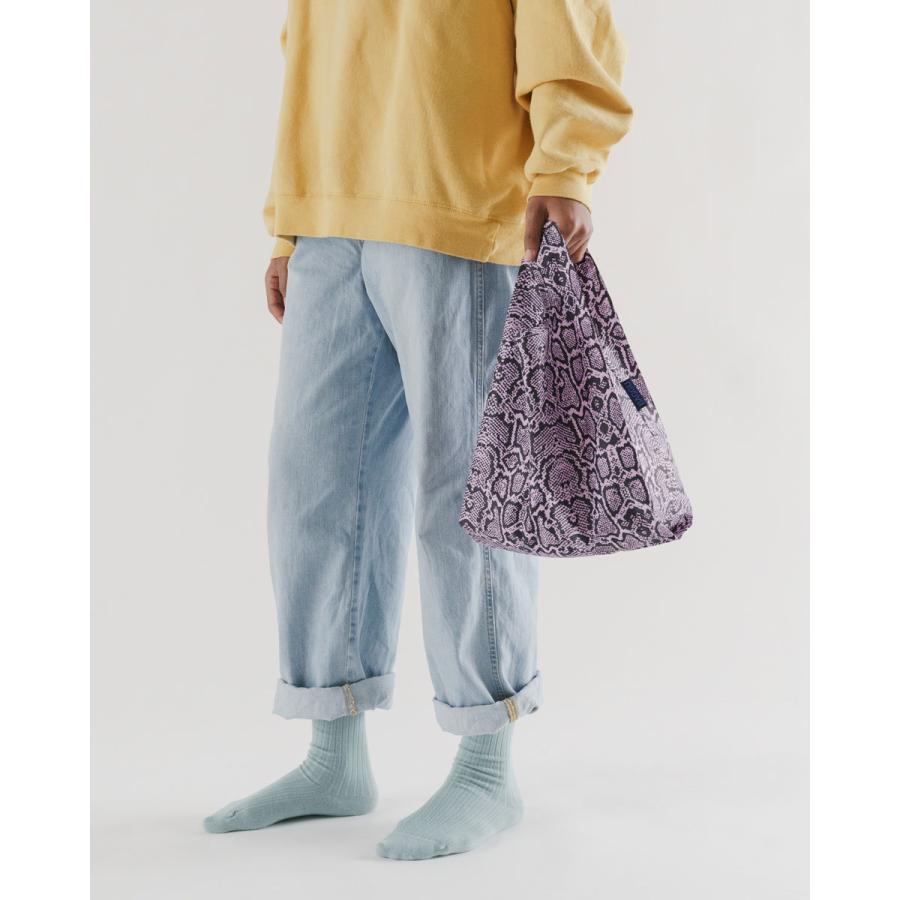 エコバッグ BAGGU 正規品 BABY BAGGU レジ袋 ポーチ付き 小さめ 人気ブランド 折りたたみ ショッピングバッグ バグゥ ピンクスネーク | BAGGU | 02