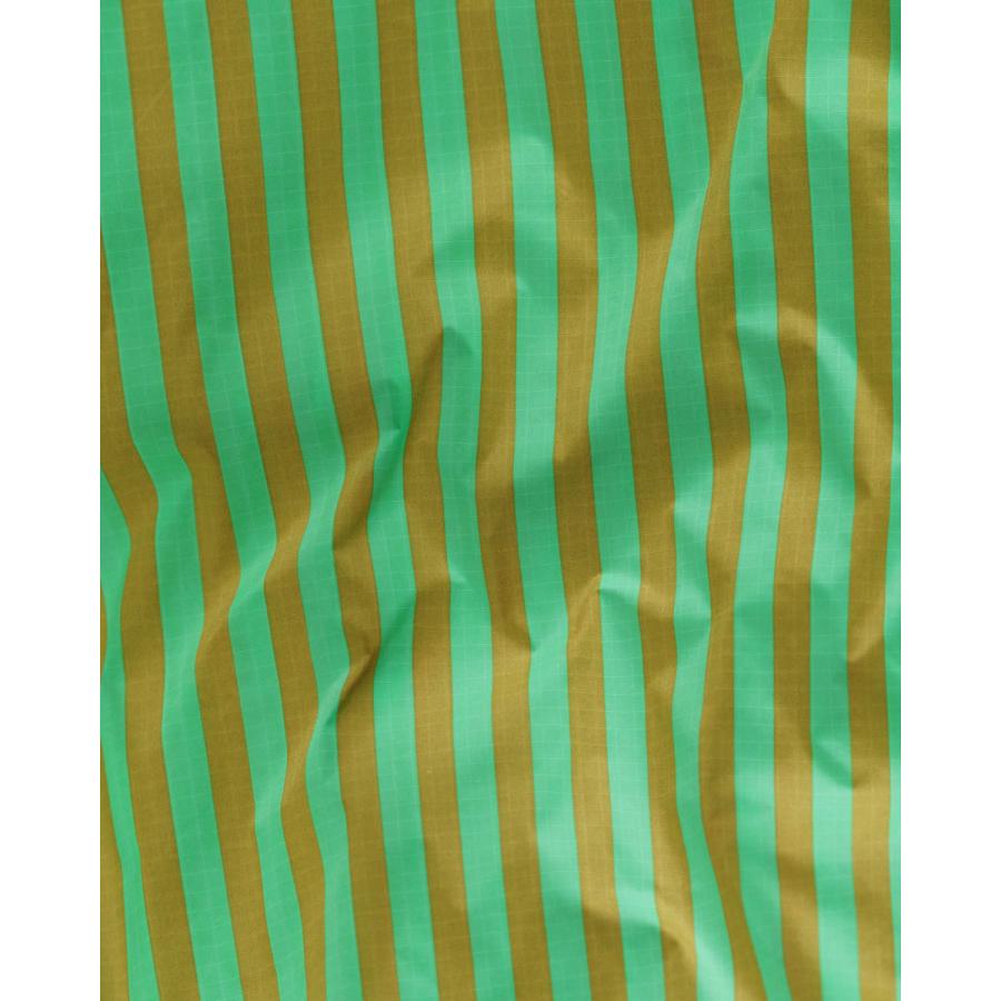 エコバッグ BAGGU 正規品 STANDARD BAGGU コンパクト マチ広 大きめサイズ 収納ポーチ 折りたたみ バグゥ ストライプ　グリーンxブロンズ | BAGGU | 03