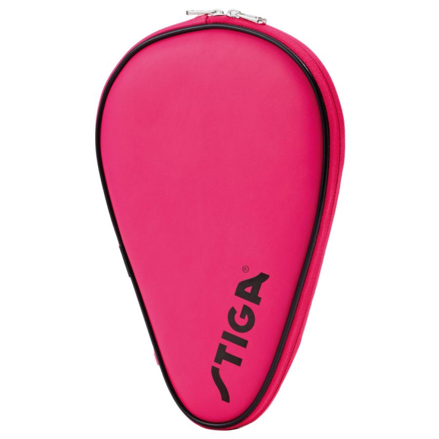 卓球ラケットケース スティガ クラシックフルラケットケース 日本限定バージョン ファスナー 卓球ラケット1本用 おしゃれ ポケット 卓球用品 STIGA ピンク | STIGA