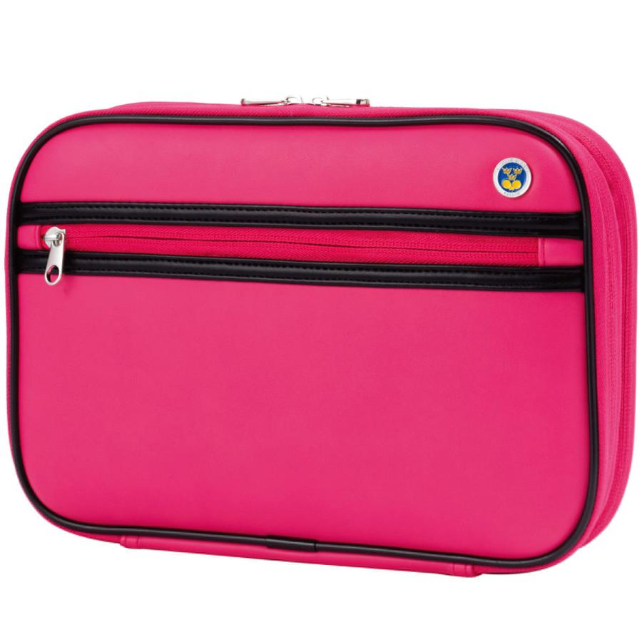 卓球ラケットケース スティガ クラシックダブルラケットケース 日本限定バージョン ポケット ファスナー 卓球ラケット2本収納可 卓球用品 STIGA ピンク | STIGA | 02