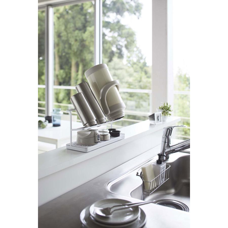 水筒スタンド 正規品 TOWER タワー ワイドジャグボトルスタンド おしゃれ シンプル  ボトルラック 山崎実業 ホワイト | tower | 01