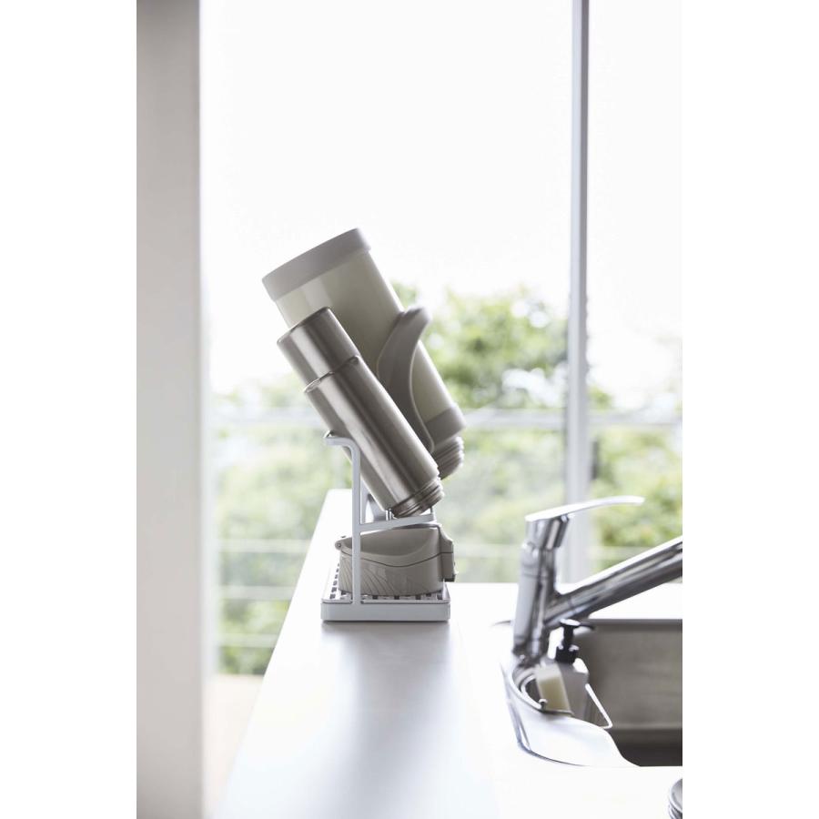 水筒スタンド 正規品 TOWER タワー ワイドジャグボトルスタンド おしゃれ シンプル  ボトルラック 山崎実業 ホワイト | tower | 06