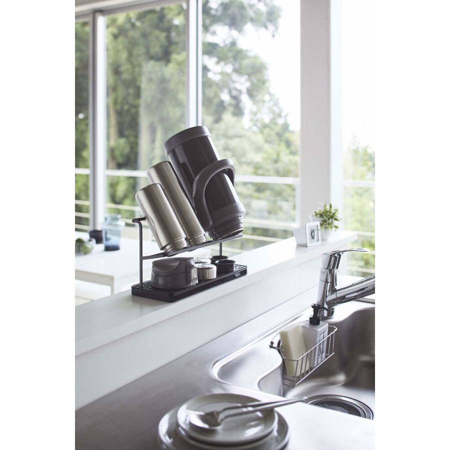 水筒スタンド 正規品 TOWER タワー ワイドジャグボトルスタンド おしゃれ シンプル ボトルラック 山崎実業 ブラック | tower | 01