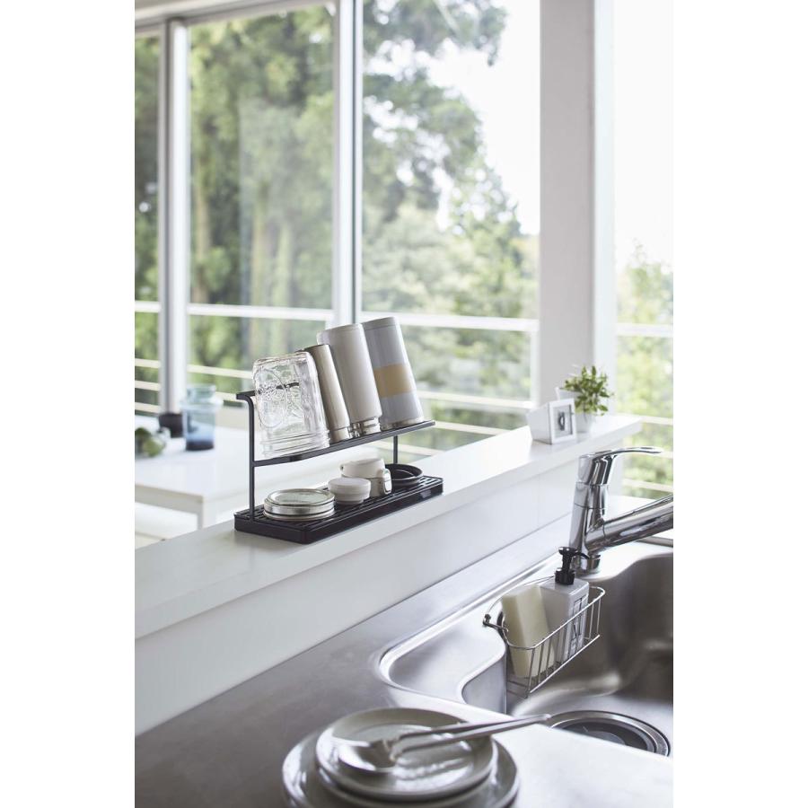 水筒スタンド 正規品 TOWER タワー ワイドジャグボトルスタンド おしゃれ シンプル ボトルラック 山崎実業 ブラック | tower | 02