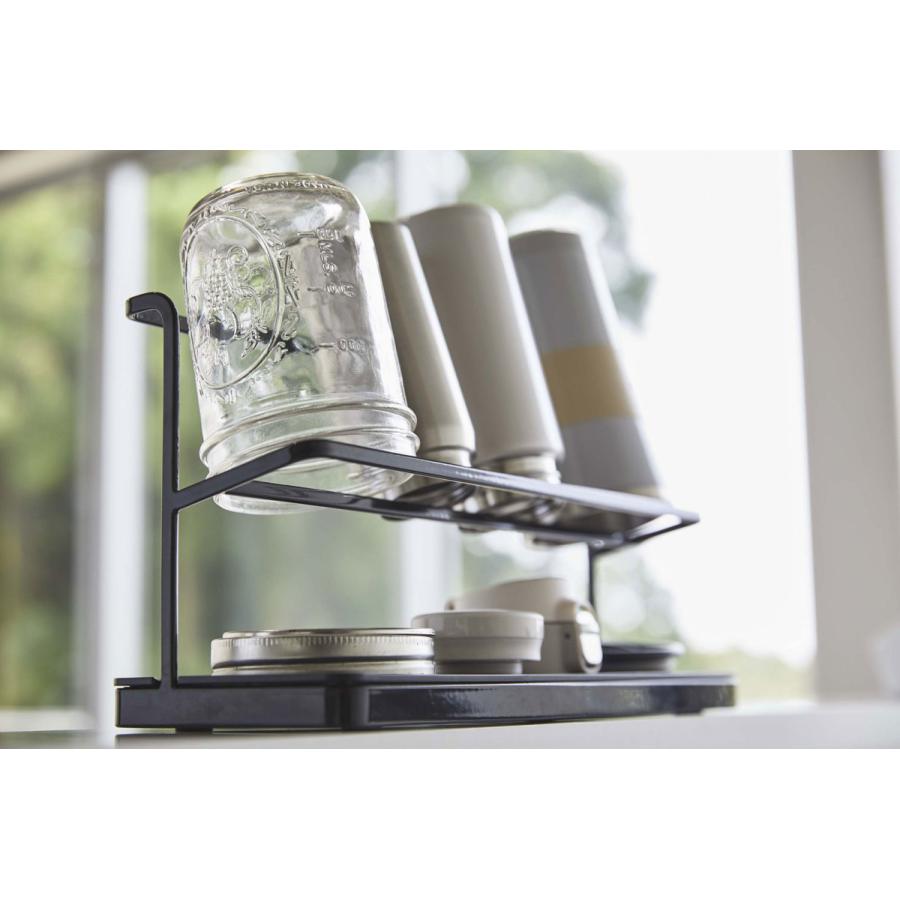 水筒スタンド 正規品 TOWER タワー ワイドジャグボトルスタンド おしゃれ シンプル ボトルラック 山崎実業 ブラック | tower | 05