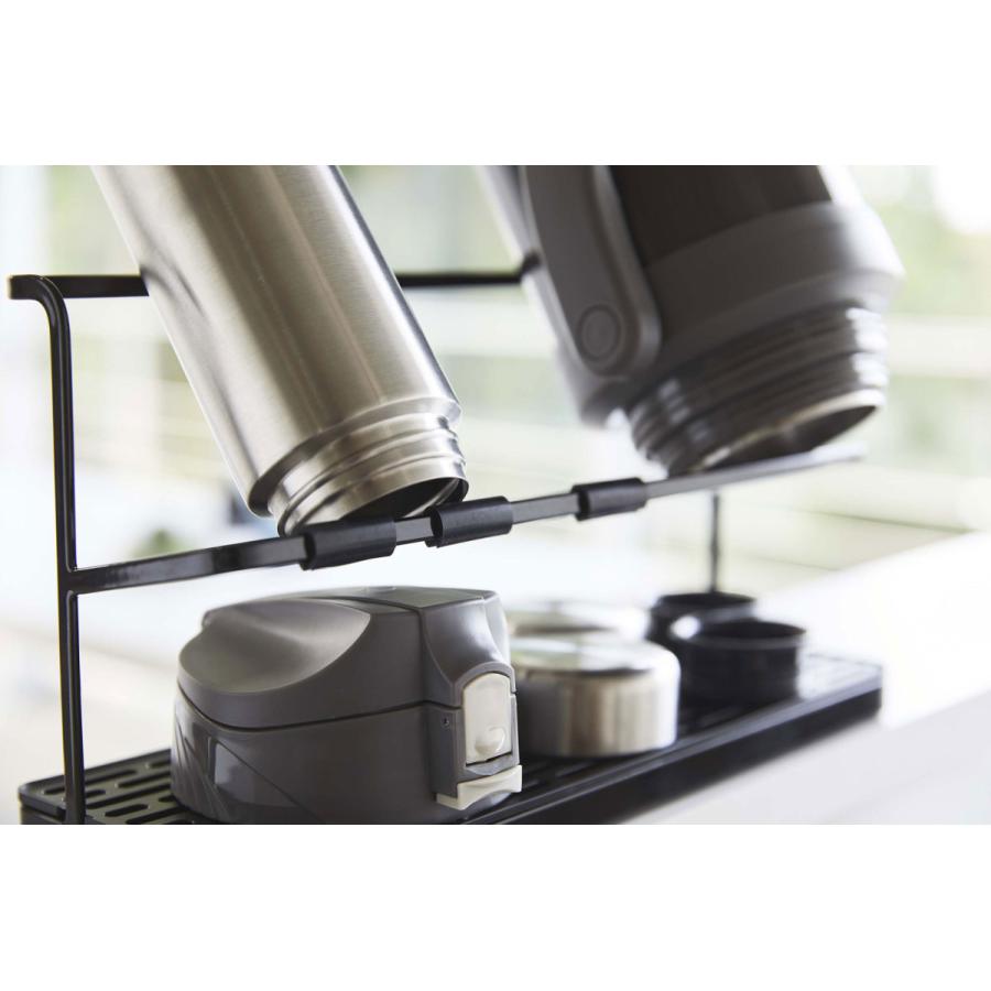 水筒スタンド 正規品 TOWER タワー ワイドジャグボトルスタンド おしゃれ シンプル ボトルラック 山崎実業 ブラック | tower | 07