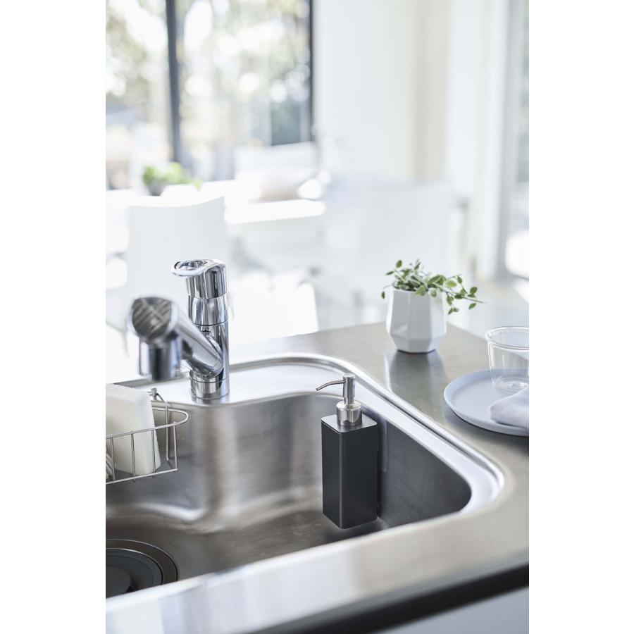 ソープディスペンサー 正規品 TOWER タワー フィルムフックキッチンディスペンサー シンプル おしゃれ ソープボトル 詰め替え用ボトル 山崎実業 ブラック | tower | 02