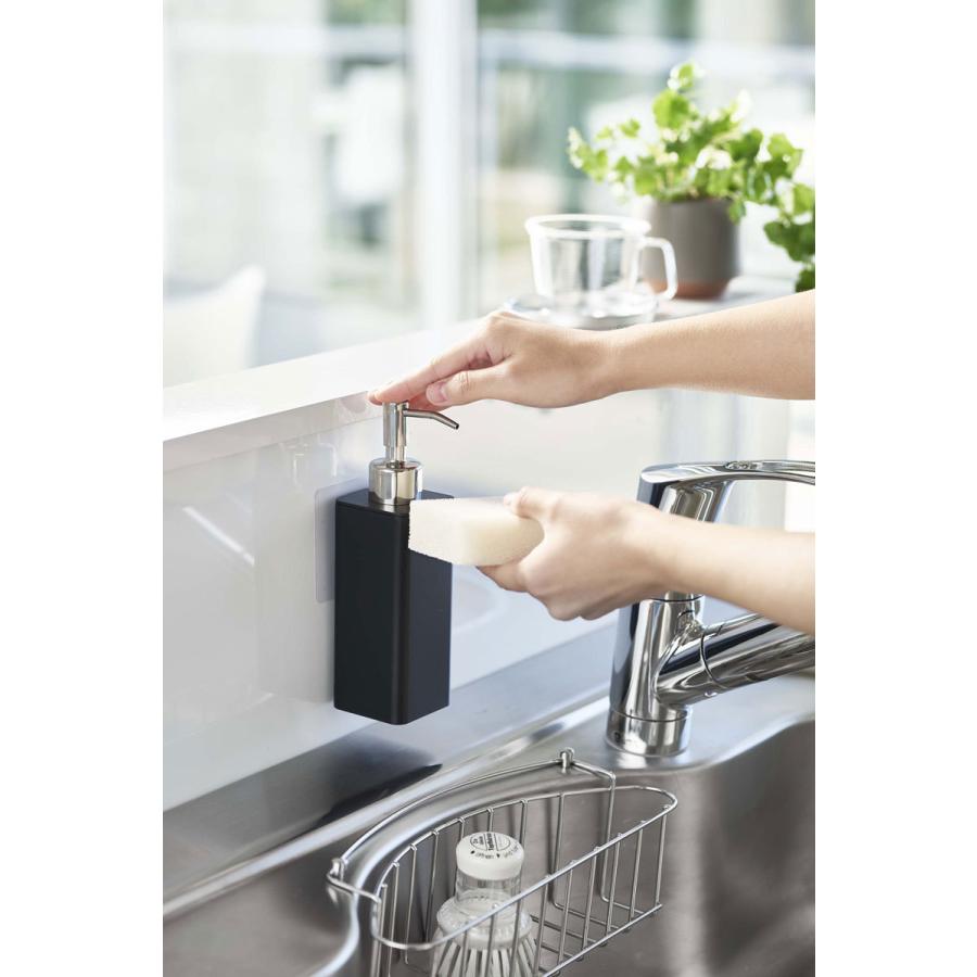 ソープディスペンサー 正規品 TOWER タワー フィルムフックキッチンディスペンサー シンプル おしゃれ ソープボトル 詰め替え用ボトル 山崎実業 ブラック | tower | 03