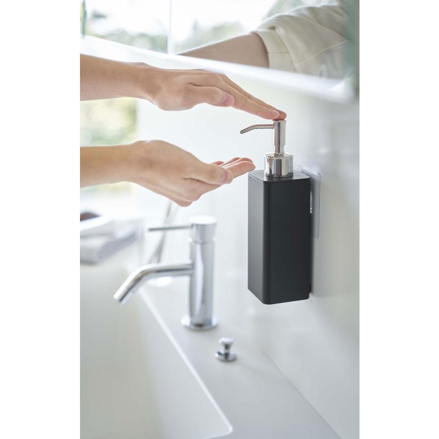 ソープディスペンサー 正規品 TOWER タワー フィルムフックキッチンディスペンサー シンプル おしゃれ ソープボトル 詰め替え用ボトル 山崎実業 ブラック | tower | 06