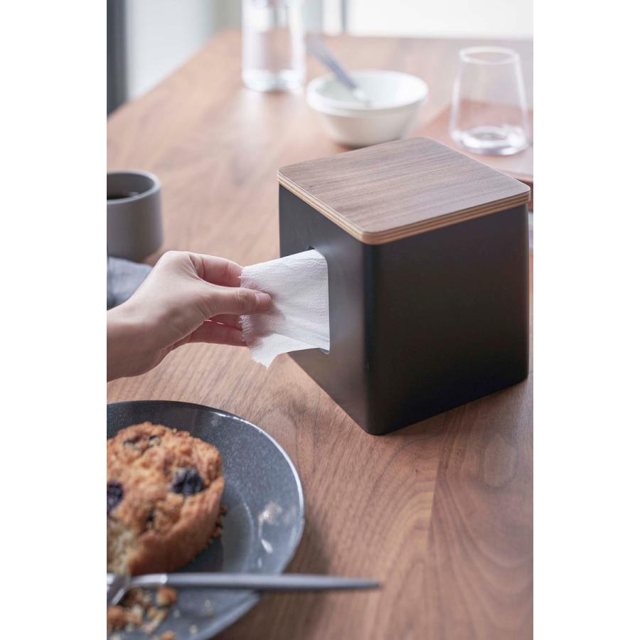 ティッシュケース 正規品 RIN リン ティッシュ＆トイレットペーパーケース ティッシュペーパ ティッシュカバー 山崎実業 ブラウン |  | 05