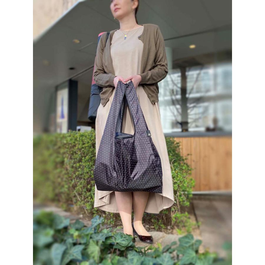 エコバッグ ルートート ルーショッパーグランデ サーモインナーセット 簡易保冷 洗濯可 おしゃれ 大容量 折りたたみ 収納 ROOTOTE ベージュストライプ | ROOTOTE | 06