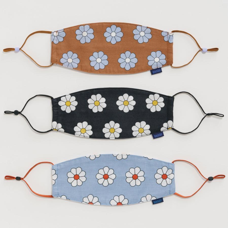 関送込/ BAGGU★ファブリックマスク3枚セット/全2種 FABRIC MASK SET of 3 - BAGGU Japan