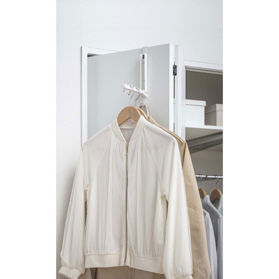 ハンガーラック 正規品 TOWER タワー 使わない時は収納できるドアハンガー おしゃれ シンプル スチール製 パイプハンガー 山崎実業 ホワイト | tower | 05