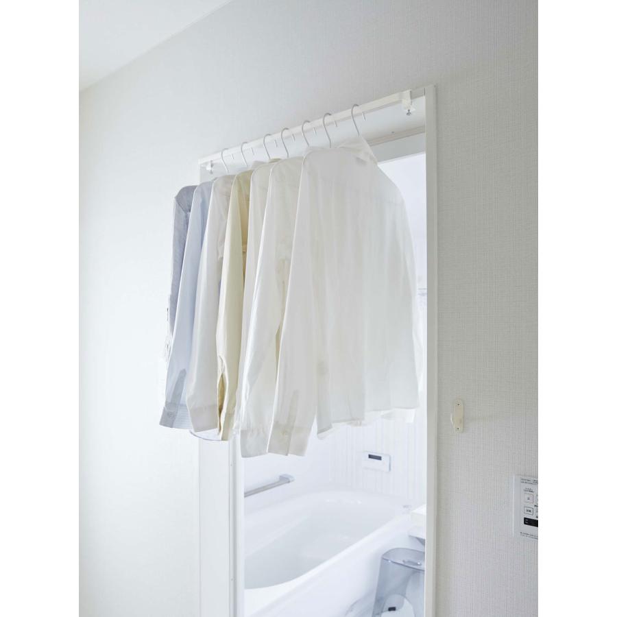 アイデア収納 正規品 TOWER タワー 室内物干しハンガーバー 部屋干し 室内干し ハンガーラック 隙間収納 アイデア商品 便利グッズ 山崎実業 ホワイト | tower | 07