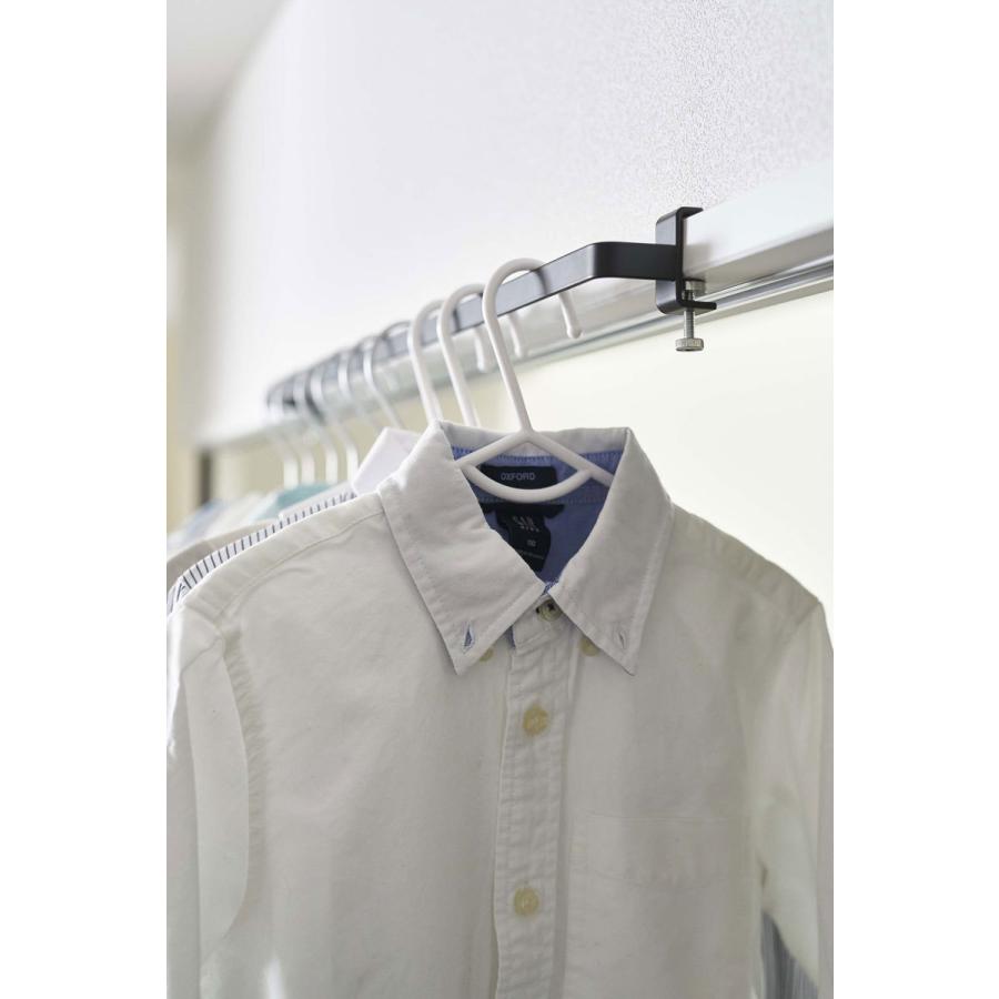 アイデア収納 正規品 TOWER タワー 室内物干しハンガーバー 部屋干し 室内干し ハンガーラック 隙間収納 アイデア商品 便利グッズ 山崎実業 ブラック | tower | 05