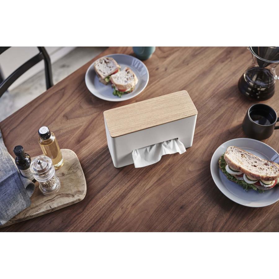 ティッシュケース 正規品 RIN リン ティッシュ＆ウェットシートケース ウェットティッシュケース アイデア収納 おしゃれ ティッシュカバー 山崎実業 ナチュラル |  | 03