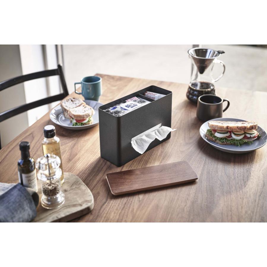 ティッシュケース 正規品 RIN リン ティッシュ＆ウェットシートケース ウェットティッシュケース アイデア収納 おしゃれ ティッシュカバー 山崎実業 ブラウン |  | 02