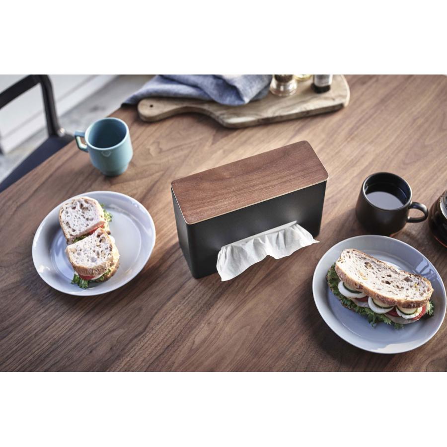 ティッシュケース 正規品 RIN リン ティッシュ＆ウェットシートケース ウェットティッシュケース アイデア収納 おしゃれ ティッシュカバー 山崎実業 ブラウン |  | 03