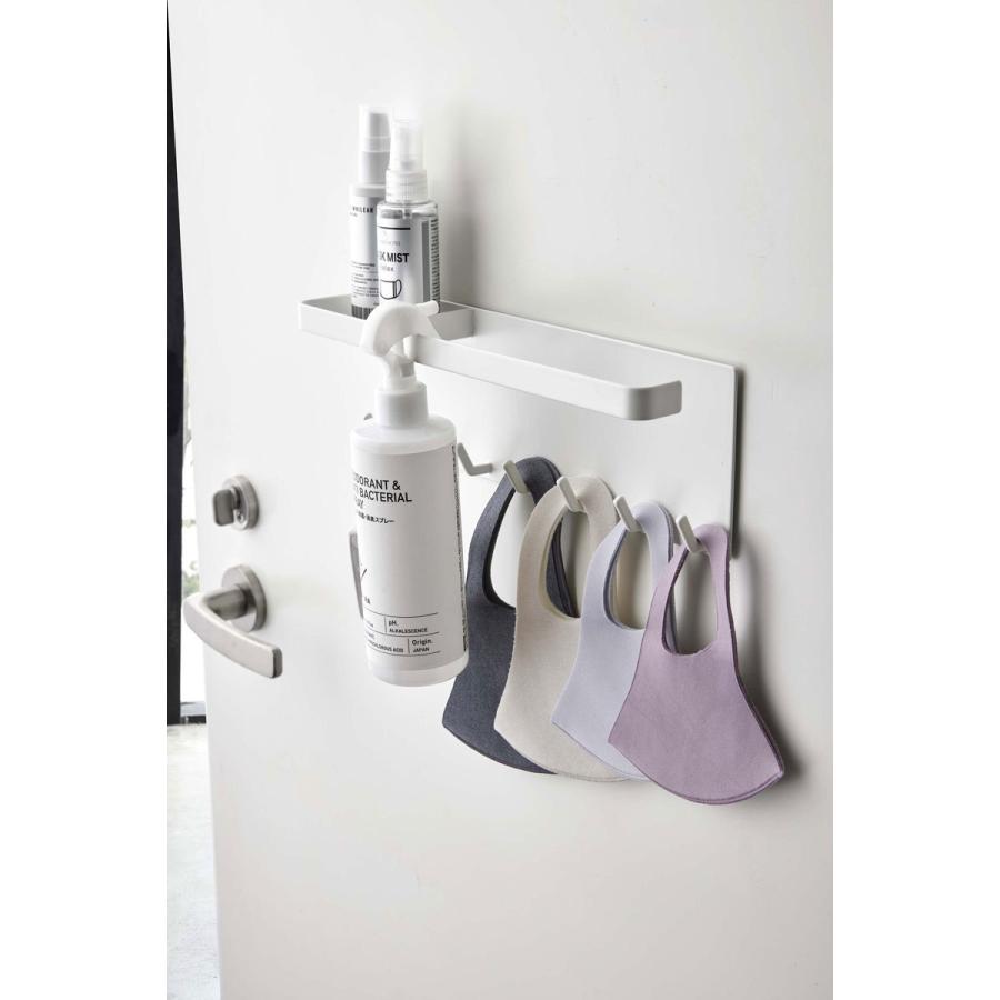 傘立て 正規品 TOWER タワー トレー付きマグネットアンブレラホルダー 傘掛け 傘かけ マスク収納 玄関収納 傘たて 傘スタンド 山崎実業 ホワイト | tower | 10