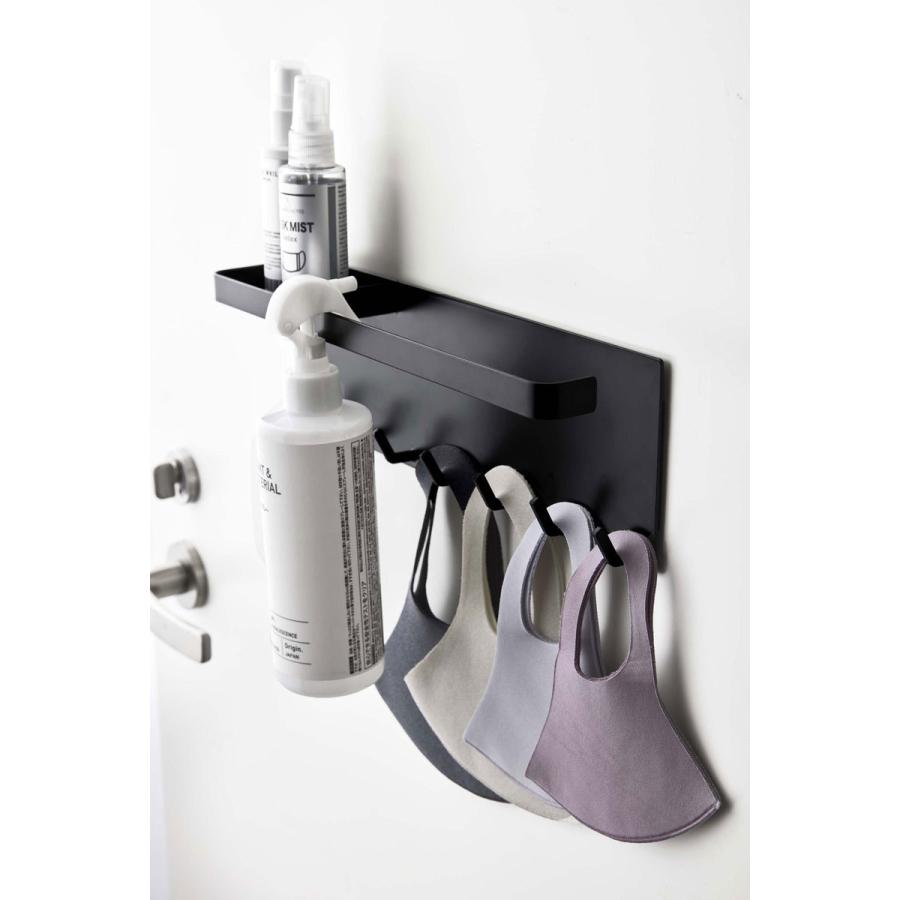 傘立て 正規品 TOWER タワー トレー付きマグネットアンブレラホルダー 傘掛け 傘かけ マスク収納 玄関収納 傘たて 傘スタンド 山崎実業 ブラック | tower | 10