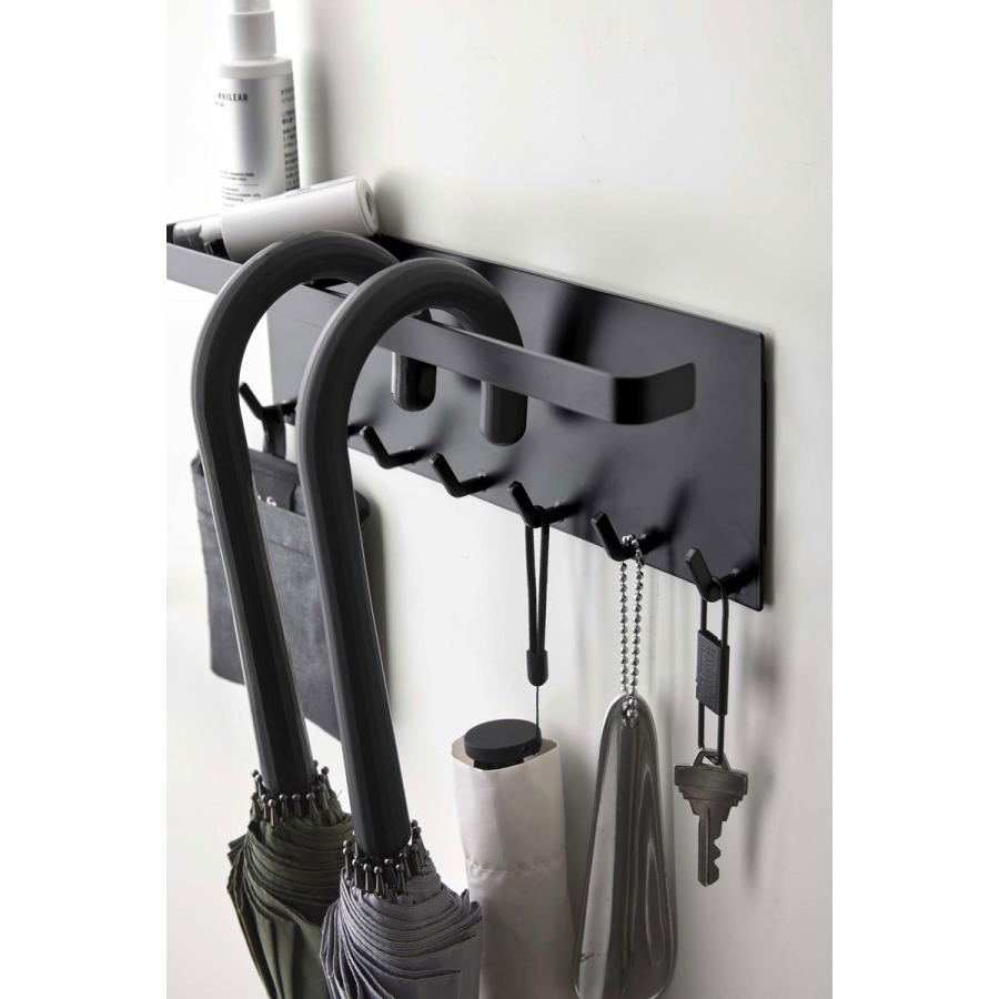 傘立て 正規品 TOWER タワー トレー付きマグネットアンブレラホルダー 傘掛け 傘かけ マスク収納 玄関収納 傘たて 傘スタンド 山崎実業 ブラック | tower | 06