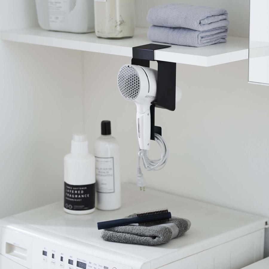 ドライヤーホルダー 山崎実業 Tower 棚下ドライヤーホルダー 簡単収納 洗濯機上 洗面所吊戸棚 アイデア収納 ドライヤー収納ラック Yamazaki ブラック 美しく暮らす C D F 通販 Yahoo ショッピング